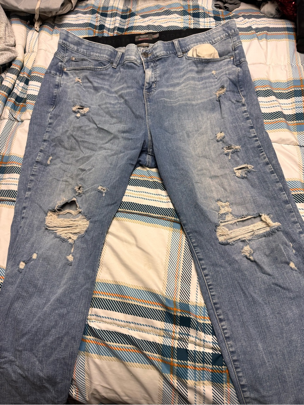 Torrid- Bombshell Straight - Light Blue Distressed Women’s Jeans